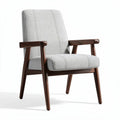 Stoel van hout met stoffen bekleding 70 x 75 x 85cm grijs